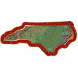 North Carolina Map Christmas Ornament Cut Out photo sculptures