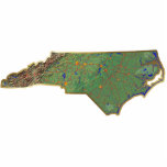 North Carolina Map Keychain Cut Out photo sculptures