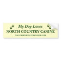 North Country Canine Bumper Sticker bumper stickers