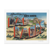 North Dakota - Badlands - Large Letter Scenes Post Cards