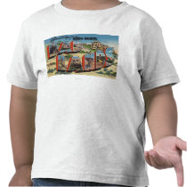North Dakota - Badlands - Large Letter Scenes Tees