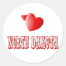 North Dakota Love Stickers