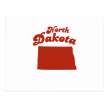 NORTH DAKOTA Red State Post Card