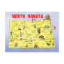 North Dakota State Map Post Card