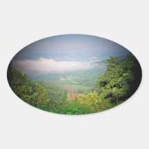 North Georgia Mountains, USA Oval Sticker