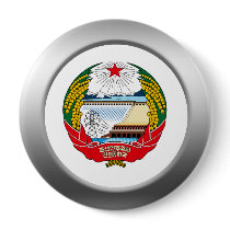North Korea Coat of Arms Button