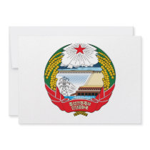 North Korea Coat of Arms Personalized Announcement