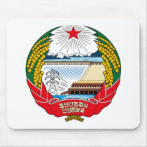 North Korea Coat of Arms Mouse Pad