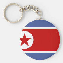 North Korea Flag Keychain