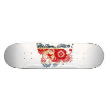 North Korea Flag Skate Deck