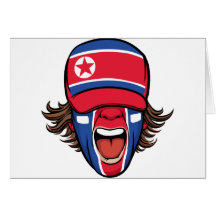 North Korea Sports Fan Greeting Cards