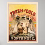 North Pole BEER Ice COLD Vintage Advertisement