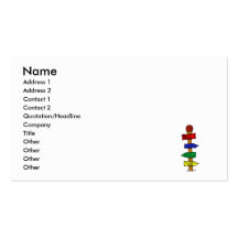 North pole directions business cards