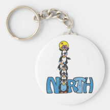 North Pole Penguin Style Key Chains