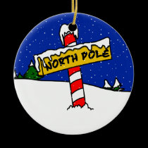 North Pole Round Ornament ornaments