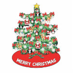 North Pole Themed Mini Ornaments on Christmas Tree photo sculptures