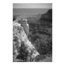 North Rim of Grand Canyon #1 in Black and White Photographic Print