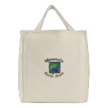 North Shore Walleye Embroidered Tote Embroidered Tote Bags