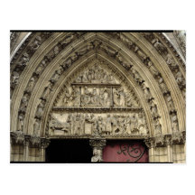 North transept portal, detail of tympanum postcards