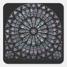 North transept rose window square stickers