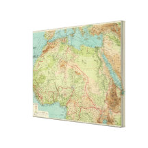 Northern Africa with shipping routes Gallery Wrapped Canvas