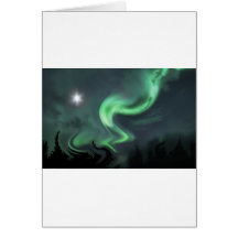 Northern Aurora Vortex Greeting Cards