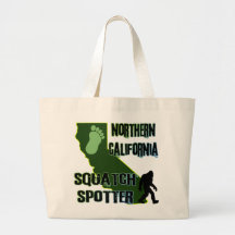 Northern California Squatch Spotter Tote Bags