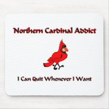 Northern Cardinal Addict Mousepads