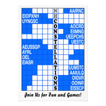 Northern Constellations Word Scramble Invite