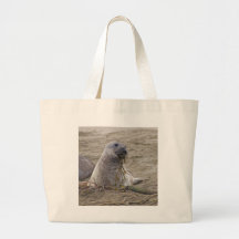 Northern Elephant Seal Baby Canvas Bags