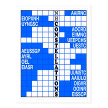 Northern Hemisphere Constellations Word Scramble Postcards