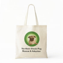 Northern Illinois Pug Rescue Tote Canvas Bags