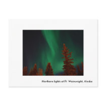 Northern lights at Ft. Wainwright, Northern lig... Post Cards