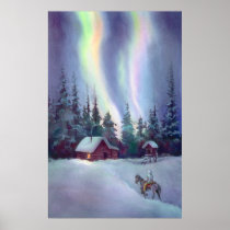 NORTHERN LIGHTS by SHARON SHARPE Print