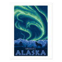 Northern Lights - Wrangell, Alaska postcards