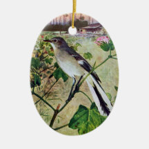 Northern Mockingbird Christmas Tree Ornament