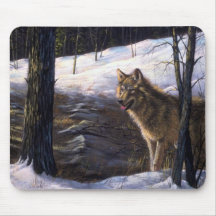 Northern Timber Wolf Mousepad