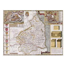 Northumberland, engraved by Jodocus Hondius Post Cards