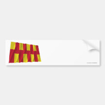 Northumberland Waving Flag Bumper Sticker