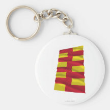 Northumberland Waving Flag Keychains