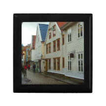 Norway, Bergen, wooden houses and cobbles Gift Box