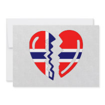 Norway Broken Heart Personalized Invitation
