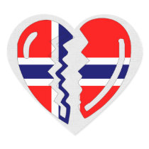 Norway Broken Heart Stickers