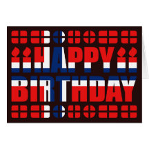 Norway Flag Birthday Card