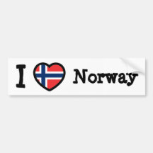 Norway Flag Bumper Stickers