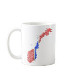 Norway Flag-colour Map Customisable Mug
