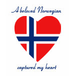 Norway Flag Heart Custom T-Shirt