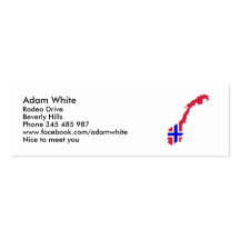 Norway map flag business card templates