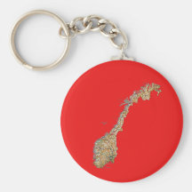 Norway Map Keychain