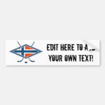 Norway Norge Ice Hockey Logo Bumper Stickers